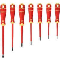 Bahco Fit 7 Piece Insulated 1000v VDE Pozi & Slot Ergo Screwdriver Set, B220.017