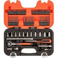Bahco BAHSW65 65PC 1/4IN SQDR Socket Set (Swivel), Orange