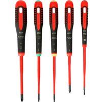 Bahco 5 Piece BE-9871SL Ergo Slim VDE Insulated Screwdriver Set