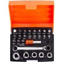 Bahco 2058/S26 Ratchet Socket Bit Set, 26 Pieces