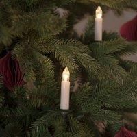 Konstsmide Christmas Decorations/Indoor Fairy Lights Candles with Flickering Effect/25 LED Candles/16.8m of String Lights