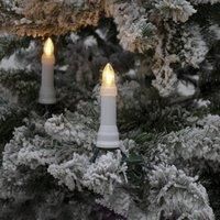 Konstsmide Christmas LED string lights candle bulbs IP44 amber 25-bulb