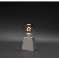 Konstsmide Christmas Wooden LED table decorative light, star filament