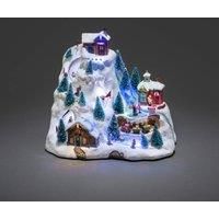 Konstsmide LED Animated Musical Christmas Scene : Mains or Battery : Ski Mountain : 3403-000