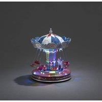 Konstsmide Christmas Carousel table decoration colourful LEDs and music
