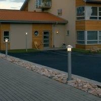 Konstsmide Heimdal IP44 Wall Light in Grey with Opal Glass