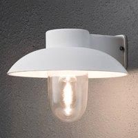 Konstsmide 415-250 Globe/Aluminium Handmade Mani Down Outdoor 1 x 60 W E27 Max Wall Lamp/IP44/Matt White Outside Light, 21.0 cm*31.0 cm*29.0 cm