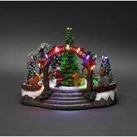 Animated Christmas Zoo Scene with Music