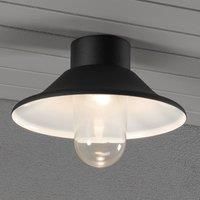 Konstsmide 552-750 Vega Ceiling-Porch Light / High Power 8 W Replaceable LED / Clear Glass Globe / Matt Black