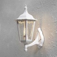 Konstsmide Firenze outdoor wall light, standing, 48 cm, white