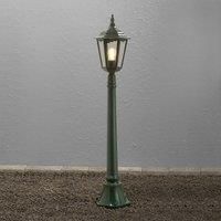 Konstsmide Outdoor Light Firenze Pathway Outdoor Light/ 1 x 100 W E27 Max Bollard/ Clear Glass/ Aluminium/ IP43/ Outside Light Green, 7215-600