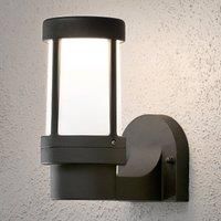 Konstsmide 7513-752 Siena Up Outdoor Wall Light / 1 x 60 W E27 Max Wall Lamp / Opal-Frosted Acrylic Lens / Aluminium / IP44 / Outside Light Black
