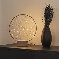 Konstsmide Christmas LED silhouette small ring with wooden base