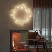 Konstsmide Christmas LED metal wreath IP20 silver 45 cm wire mesh