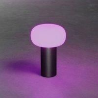 Konstsmide Antibes LED table lamp IP54, battery, RGBW, black