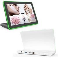 10" Android PoE desktop tablet equiped with Multi-color LED frame, Micphone, Camera, Speakers, BT, wifi, RJ45, Serial port, USB