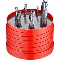 Dormer 6 Piece S933 Solid Carbide TiALN Mc-X Flatted Shank 3 Flute Slot Drill Set