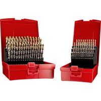 Dormer A095209 HSS High Speed Steel Jobber Drill Bit Set with 118 Degree Tin Tipped Split Point, Set of 91