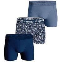Bjorn Borg 3 Pack Of Cotton Stretch Boxers - Blue