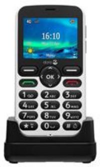 Doro 5860 4G Unlocked Mobile Phone for Seniors with Talking Number Keys, 2MP Camera, Assistance Button and Charging Cradle [UK and Irish Version] (White)