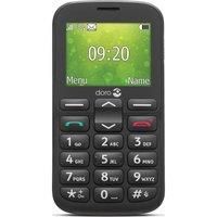 Doro 1380 Unlocked 2G Dual SIM Mobile Phone for Seniors with 2.4" Display, Camera and Assistance Button (Black) [UK and Irish Version]