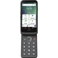 Doro - Aurora A20 Flip Smartphone - Senior Mobile Phone - Easy to Use - Assistance Button with GPS Location - Hearing Aid Compatible - USB Cable Included - Graphite