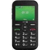 DORO Phone - Doro Leva E10 - 4G Mobile Phone For Elderly - 2.4" Landscape Display, High Contrast Keys, Extra Loud & Clear Sound, HD Voice, Camera, Doro Secure Button - Charging Cradle - Black