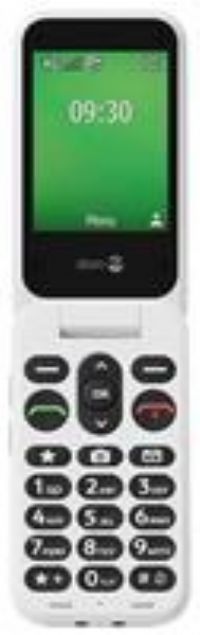 Doro Phone Leva E30-4G Flip Phone For Elderly - Large 2.8" Screen, External Display, High Contrast Keys, Loud & Clear Sound, Camera Secure Button - Charging Cradle - Black/White