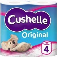 Cushelle White Rolls, 4 rolls