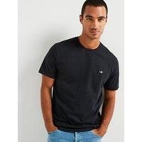 Gant Mens Crew Neck Regular Fit Tee Shield Logo Short Sleeve T-Shirts
