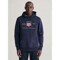 GANT Men/'s REG Archive Shield Hoodie, Evening Blue, M