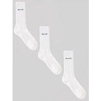 GANT Men/'s SPORT SOCKS 3-PACK, White, 40-42