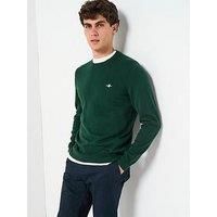 Gant Cotton/Wool Crew Knitted Jumper - Green