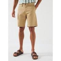 GANT Men/'s Slim Twill Shorts Dress, Dark Khaki, 30