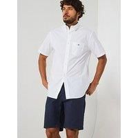 GANT Mens Fit Classic Poplin Short Sleeve Shirt White S