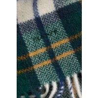 Gant Herringbone Check Merinowool Woven Scarf Tartan Green