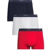 GANT Men/'s Core Trunk 3-Pack Underwear, Multi-Coloured, One Size (Pack of 3)