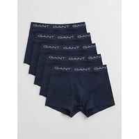 GANT Men/'s Trunk 5-Pack Underwear, Navy, M (Pack of 5)