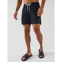 GANT Men/'s Logo Swim Shorts, Black, S