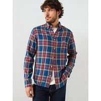 GANT Men/'s Regular Twill Check Shirt, Indigo, XL