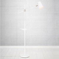 Marksljd Linear floor lamp with USB charging station, white