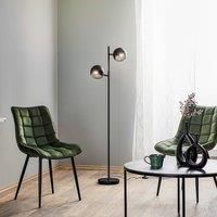 Marksljd Edgar floor lamp, two-bulb, black