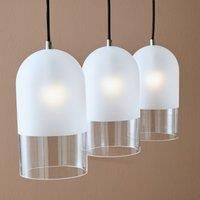 Marksljd Pendant light Cope with frosted glass 3-bulb