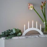 Marksljd Avento candelabra made of wood, five-bulb, white