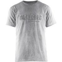 Blaklader 3D-logo grey melange men's cotton-mix short-sleeve T-shirt #3531