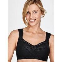 Miss Mary of Sweden Diamond Women/'s Full Cup Supportive Non-Wired Bra Black