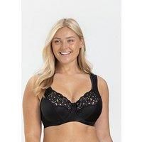 Miss Mary of Sweden Amsterdam Womens Underwired Bra with No-Slip Straps Black