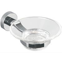 Miller Bond Glass Soap Dish and Chrome Holder