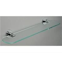 Miller Lily Glass Shelf, Chrome