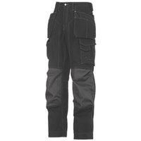 Snickers 3223 Mens Rip Stop Floor Layer Work Trousers Black 36" 32"